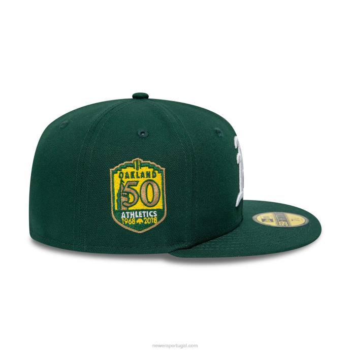 FFTN203 New Era Oakland Athletics 50º aniversário boné verde escuro 59fifty