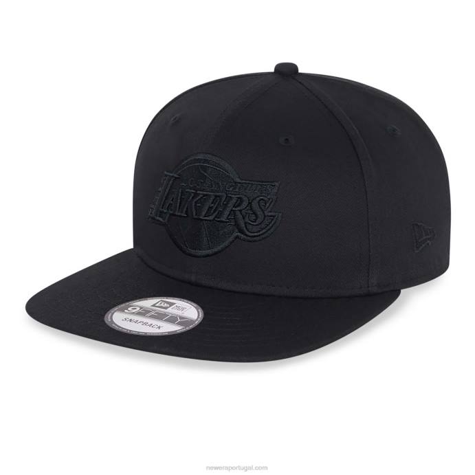 FFTN2043 New Era boné la lakers nba preto sobre preto 9fifty