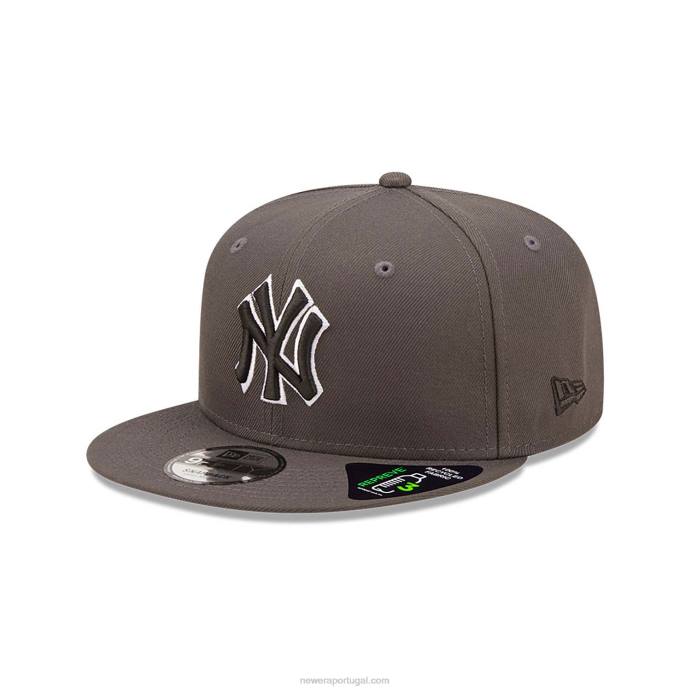 FFTN2044 New Era boné snapback 9fifty cinza escuro new york yankees repreve