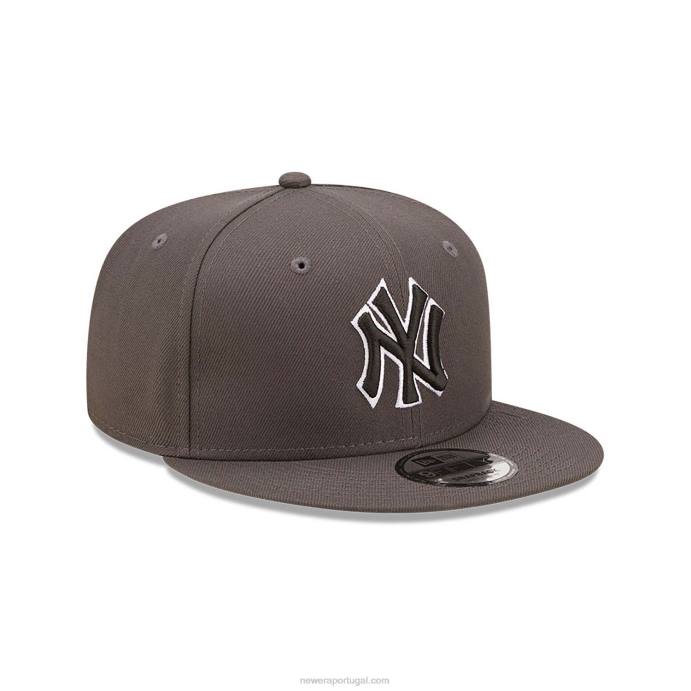 FFTN2044 New Era boné snapback 9fifty cinza escuro new york yankees repreve