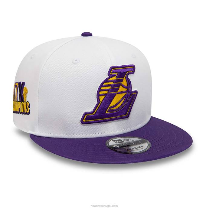 FFTN2047 New Era la lakers coroa remendos boné branco 9fifty snapback