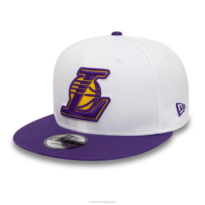 FFTN2047 New Era la lakers coroa remendos boné branco 9fifty snapback