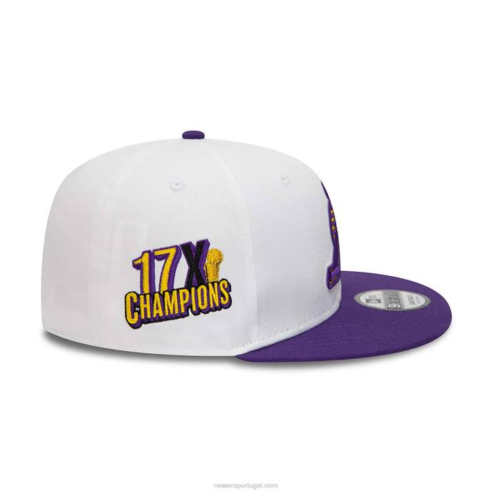 FFTN2047 New Era la lakers coroa remendos boné branco 9fifty snapback