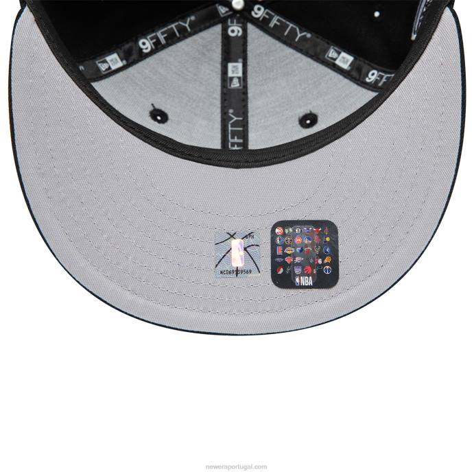 FFTN2048 New Era New York Knicks boné preto 9fifty snapback