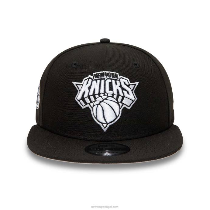 FFTN2048 New Era New York Knicks boné preto 9fifty snapback