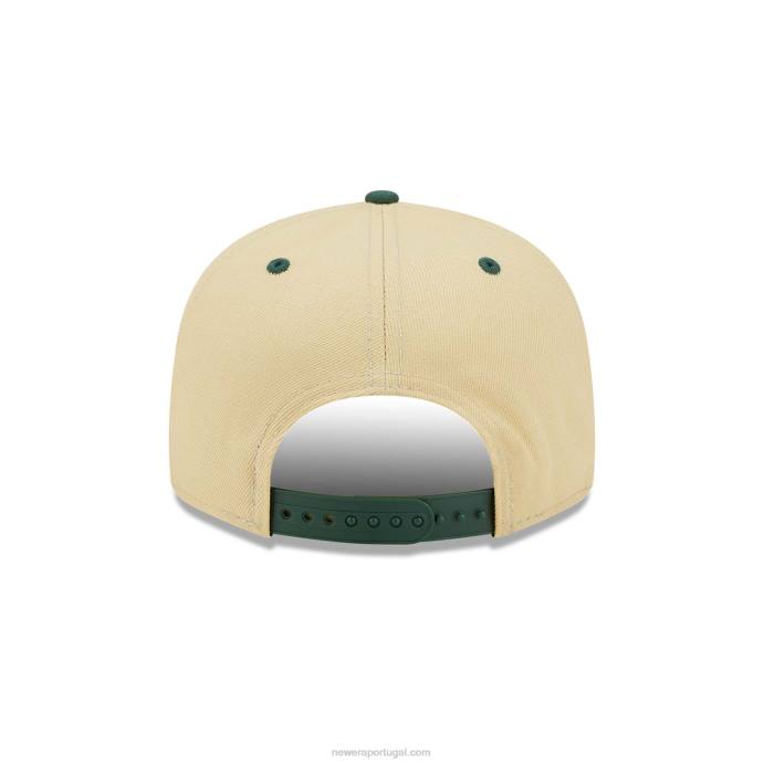 FFTN2050 New Era boné snapback 9fifty green bay packers nfl retro cream