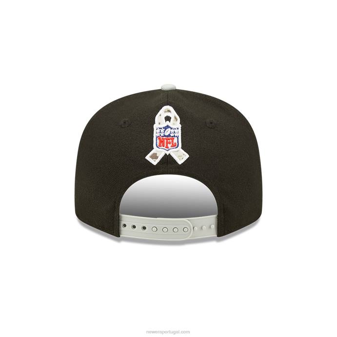 FFTN2051 New Era las vegas raiders nfl saudação ao serviço boné preto 9fifty snapback
