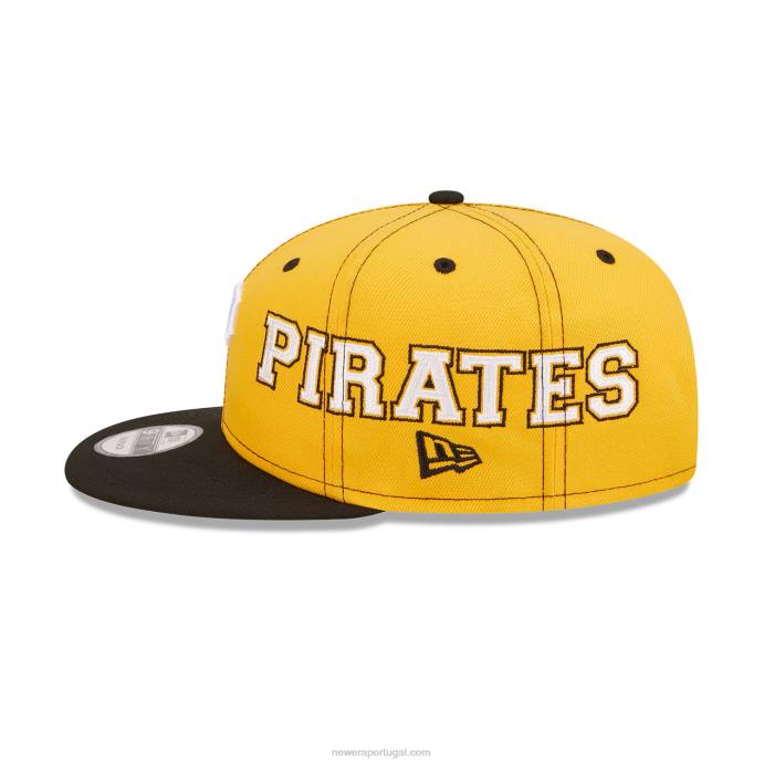 FFTN2052 New Era boné preto 9fifty snapback do pittsburgh pirates teamsplit