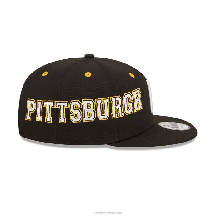 FFTN2052 New Era boné preto 9fifty snapback do pittsburgh pirates teamsplit