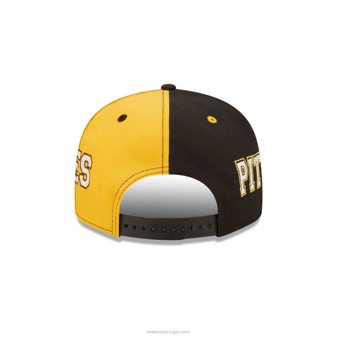 FFTN2052 New Era boné preto 9fifty snapback do pittsburgh pirates teamsplit