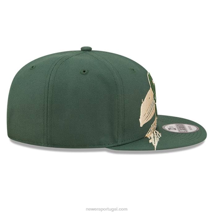 FFTN2055 New Era boné milwaukee bucks nba sweep green 9fifty snapback