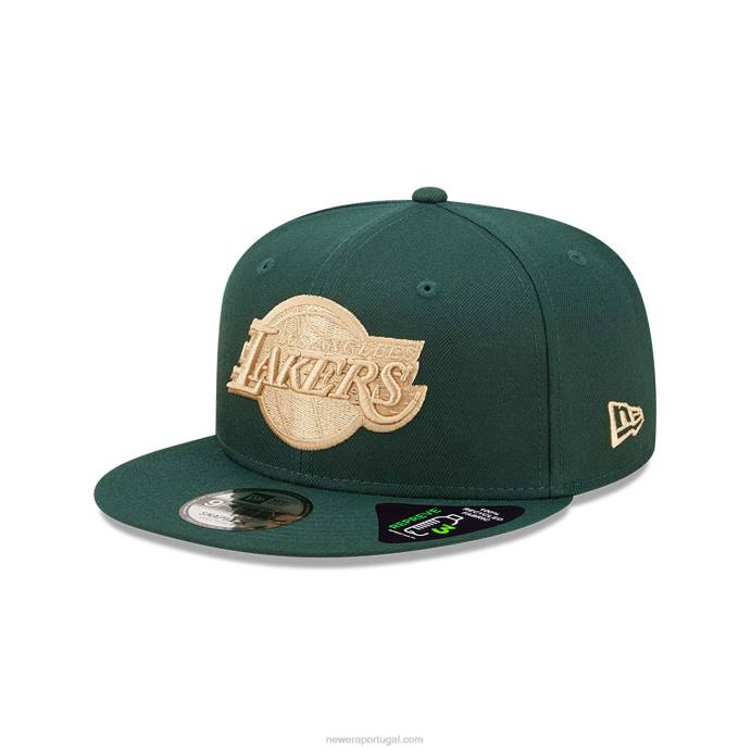 FFTN2057 New Era boné snapback 9fifty verde escuro la lakers repreve