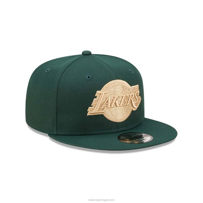 FFTN2057 New Era boné snapback 9fifty verde escuro la lakers repreve