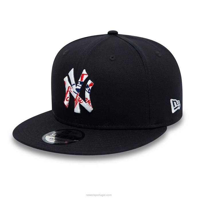 FFTN2059 New Era boné snapback azul 9fifty logo da equipe do new york yankees
