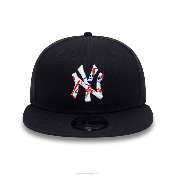FFTN2059 New Era boné snapback azul 9fifty logo da equipe do new york yankees