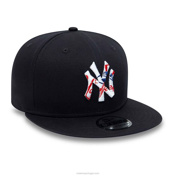 FFTN2059 New Era boné snapback azul 9fifty logo da equipe do new york yankees