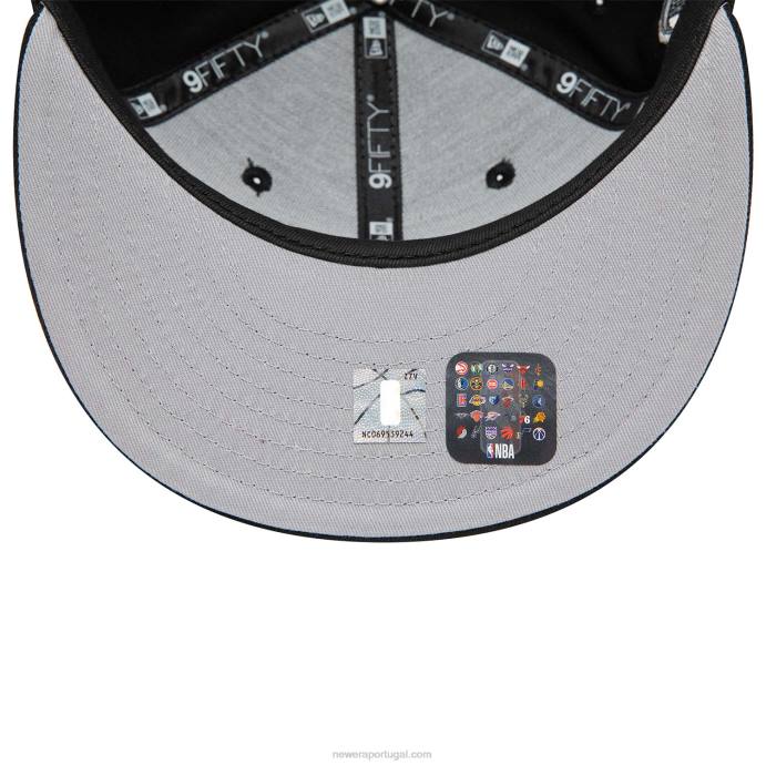 FFTN2061 New Era Boné philadelphia 76ers preto 9fifty snapback