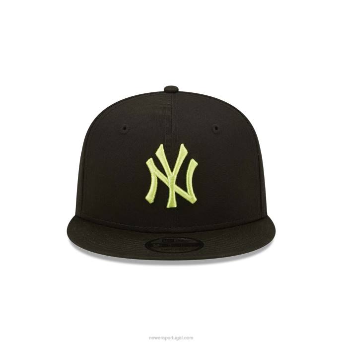 FFTN2063 New Era New York Yankees League Essentials boné preto 9fifty snapback