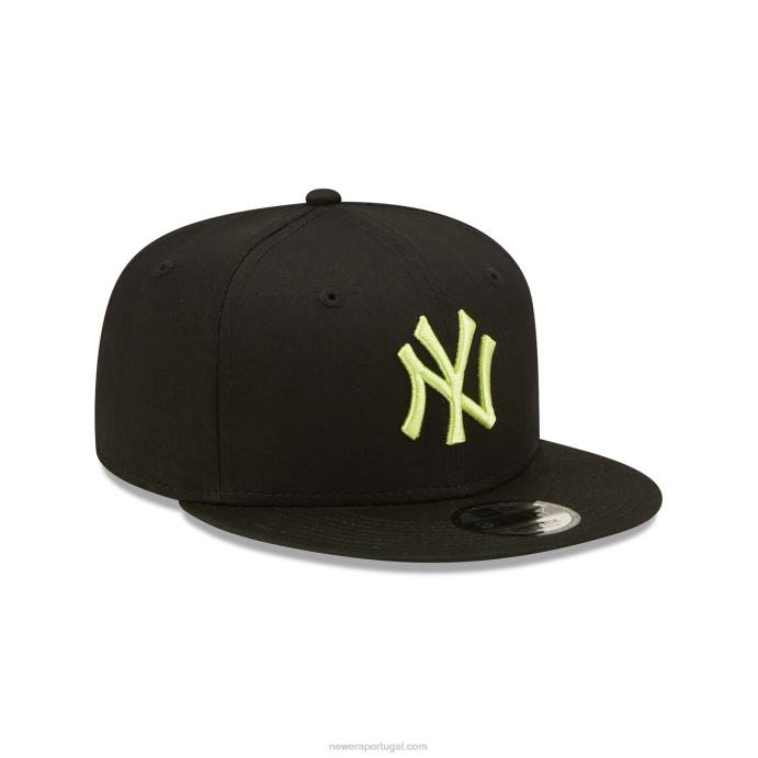 FFTN2063 New Era New York Yankees League Essentials boné preto 9fifty snapback