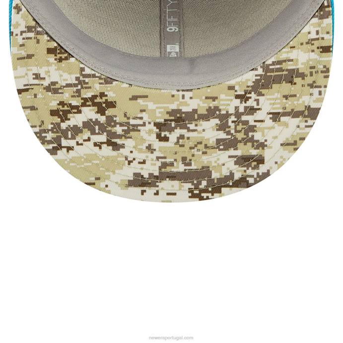 FFTN2064 New Era Carolina Panthers nfl salute to service boné preto 9fifty snapback