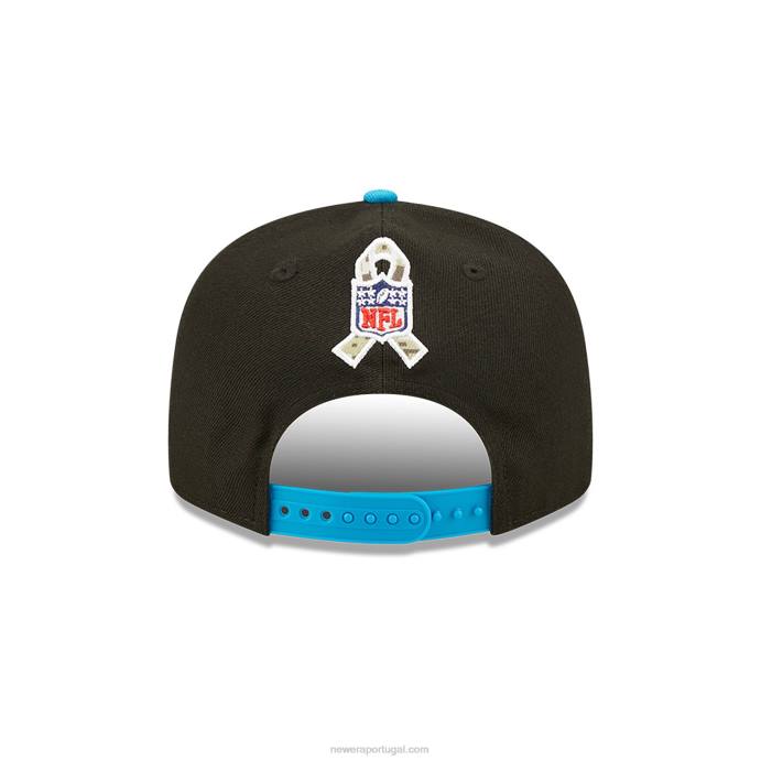 FFTN2064 New Era Carolina Panthers nfl salute to service boné preto 9fifty snapback