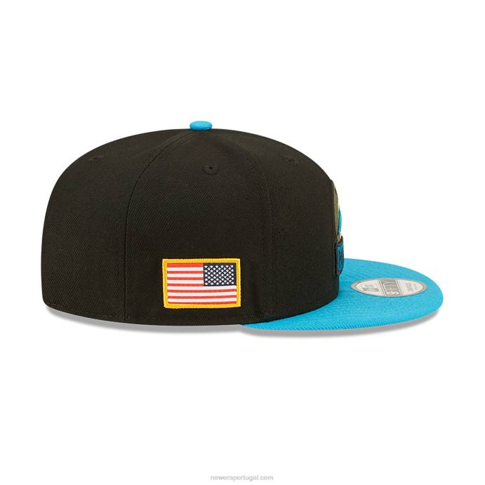 FFTN2064 New Era Carolina Panthers nfl salute to service boné preto 9fifty snapback