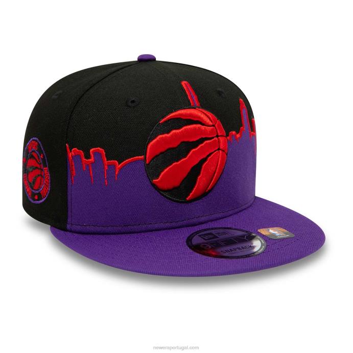 FFTN2066 New Era toronto raptors nba tip off 2022 boné preto 9fifty snapback