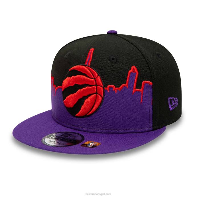 FFTN2066 New Era toronto raptors nba tip off 2022 boné preto 9fifty snapback