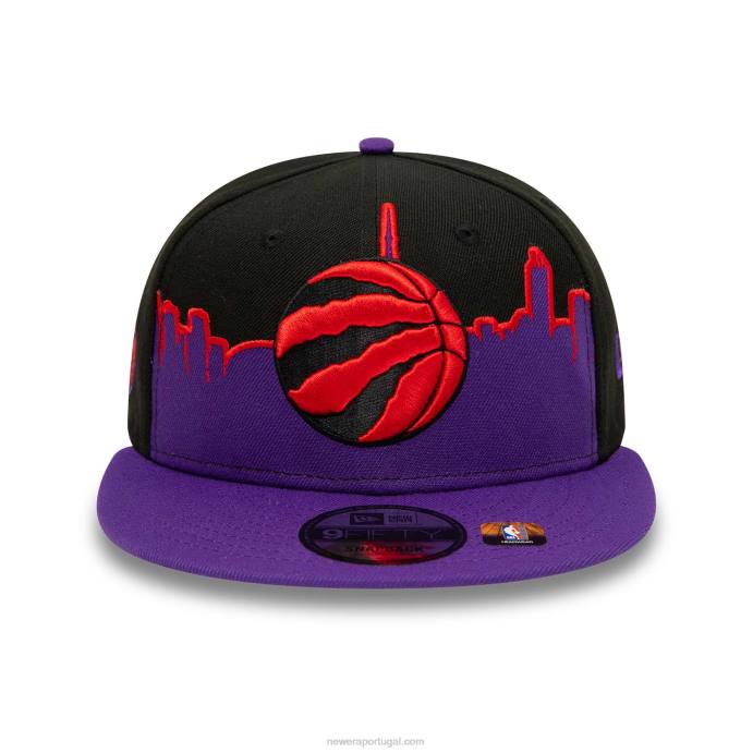 FFTN2066 New Era toronto raptors nba tip off 2022 boné preto 9fifty snapback