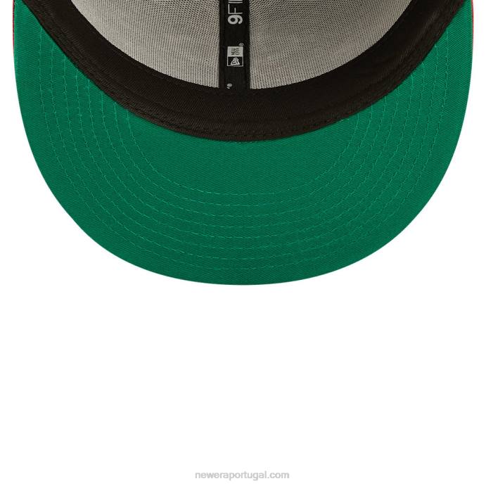 FFTN2067 New Era Boné snapback miami heat nba black letter arch black 9fifty