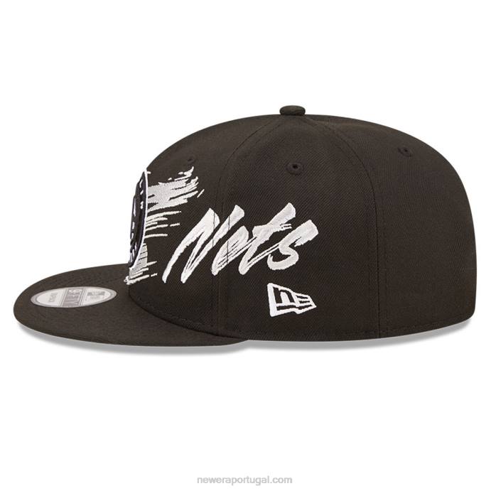 FFTN2068 New Era boné brooklyn nets nba sweep preto 9fifty snapback