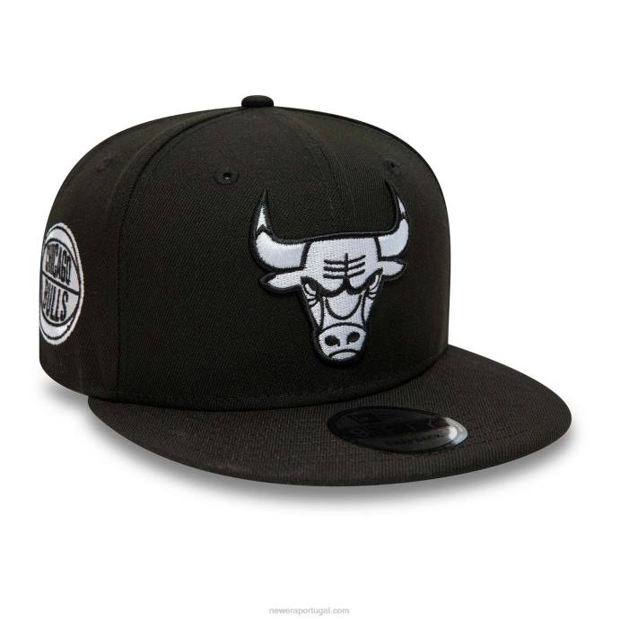 FFTN2074 New Era boné Chicago Bulls 9fifty snapback preto