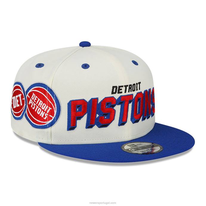 FFTN2075 New Era Detroit Pistons Wake White 9Fifty Snapback