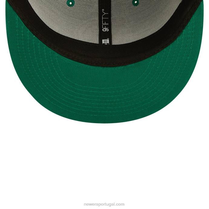 FFTN2080 New Era Boné boston celtics nba black letter arch green 9fifty snapback