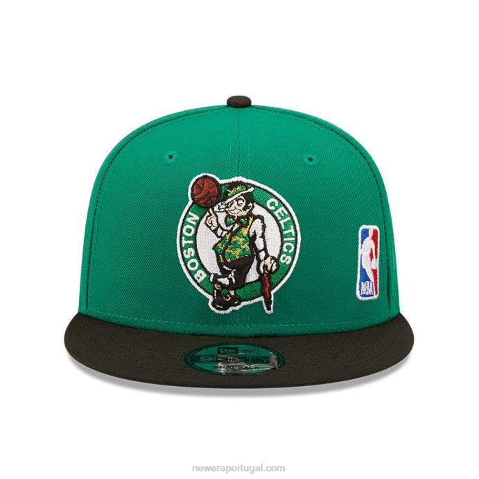 FFTN2080 New Era Boné boston celtics nba black letter arch green 9fifty snapback