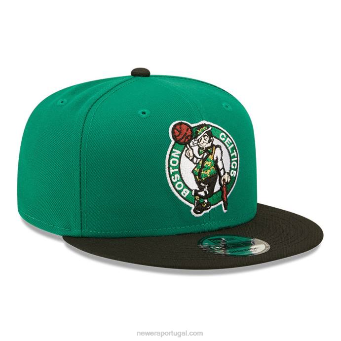 FFTN2080 New Era Boné boston celtics nba black letter arch green 9fifty snapback