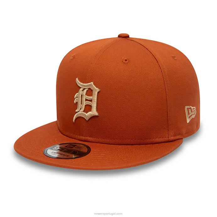 FFTN2087 New Era boné snapback 9fifty com patch lateral do Detroit Tigers