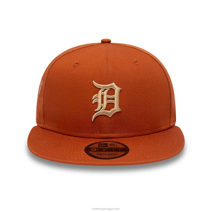 FFTN2087 New Era boné snapback 9fifty com patch lateral do Detroit Tigers