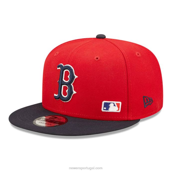 FFTN2093 New Era boston red sox mlb boné black letter arch red 9fifty snapback