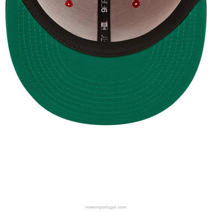 FFTN2093 New Era boston red sox mlb boné black letter arch red 9fifty snapback