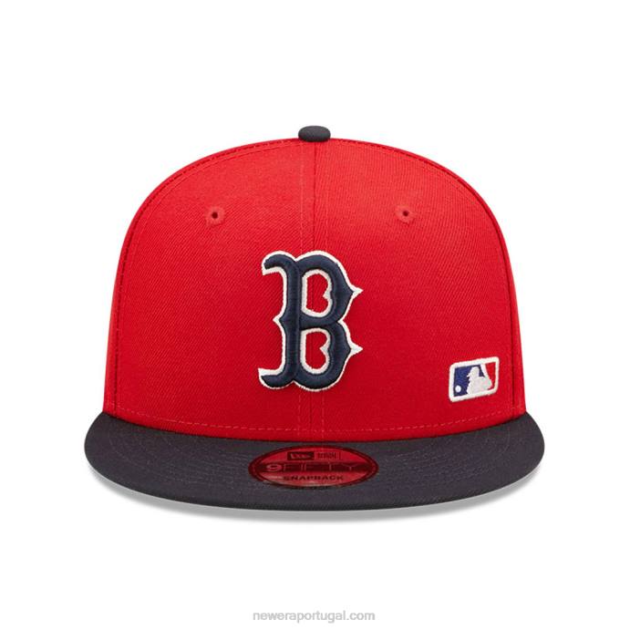 FFTN2093 New Era boston red sox mlb boné black letter arch red 9fifty snapback