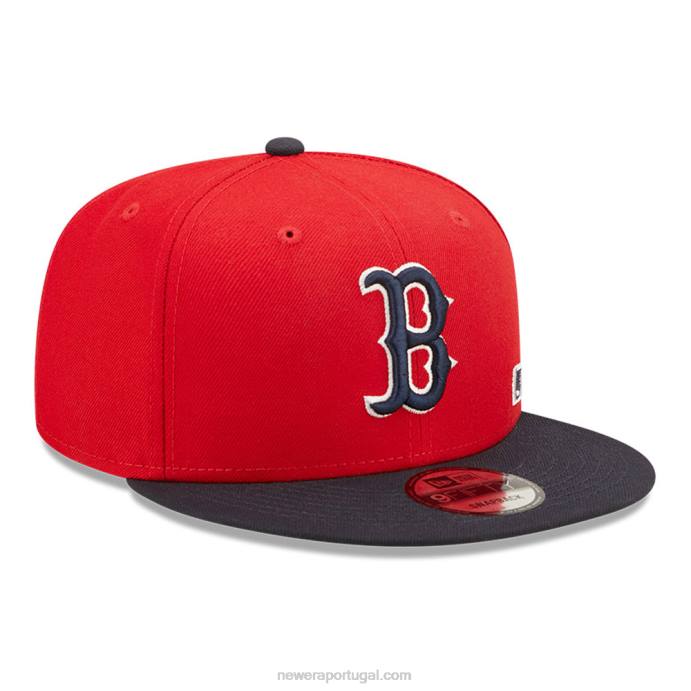 FFTN2093 New Era boston red sox mlb boné black letter arch red 9fifty snapback
