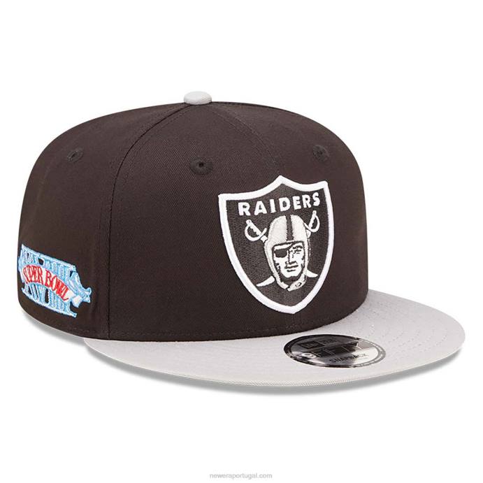 FFTN2098 New Era boné snapback preto 9fifty com patch da equipe las vegas raiders