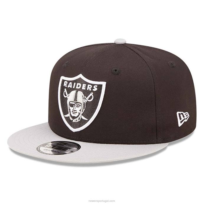FFTN2098 New Era boné snapback preto 9fifty com patch da equipe las vegas raiders