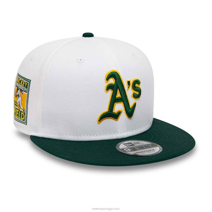 FFTN2099 New Era boné Oakland Athletics Crown Patches branco 9fifty snapback