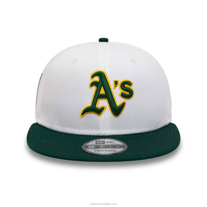 FFTN2099 New Era boné Oakland Athletics Crown Patches branco 9fifty snapback