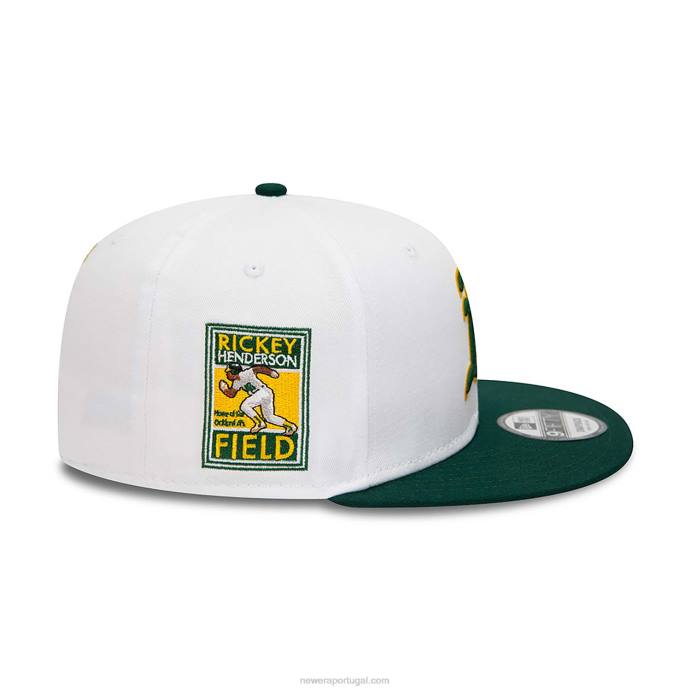FFTN2099 New Era boné Oakland Athletics Crown Patches branco 9fifty snapback