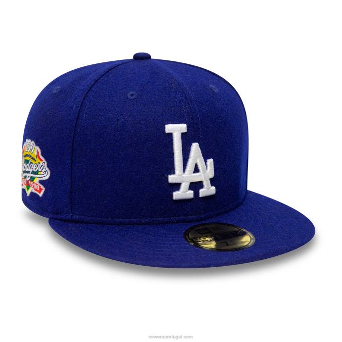 FFTN20 New Era boina de lã azul 59fifty de aniversário la dodgers