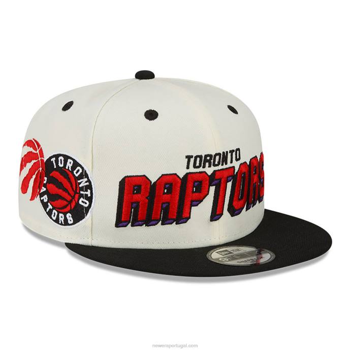 FFTN2101 New Era toronto raptors wake boné branco 9fifty snapback