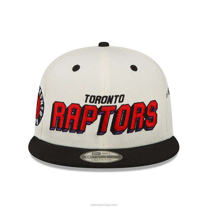 FFTN2101 New Era toronto raptors wake boné branco 9fifty snapback